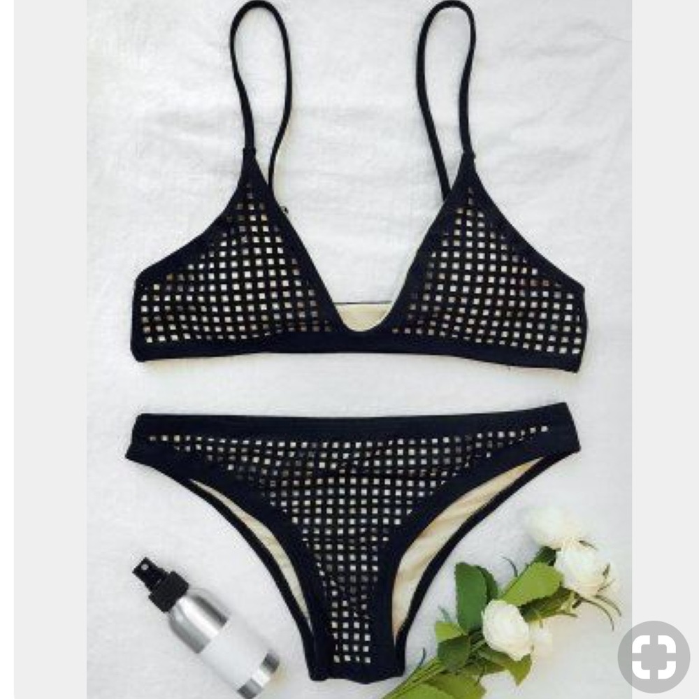 square laser cut out bikini